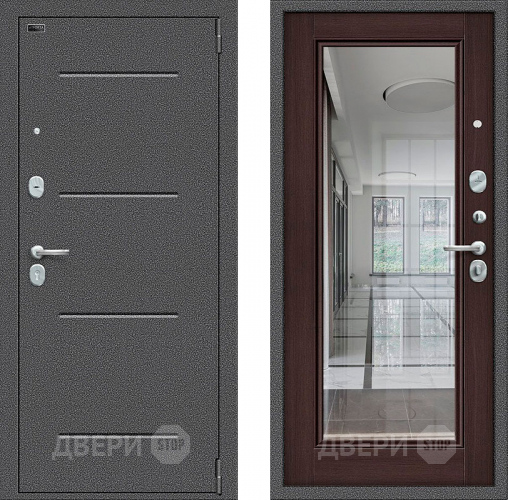 Входная металлическая Дверь Bravo Porta S-2 104/П61 с зеркалом венге в Сергиев Посад