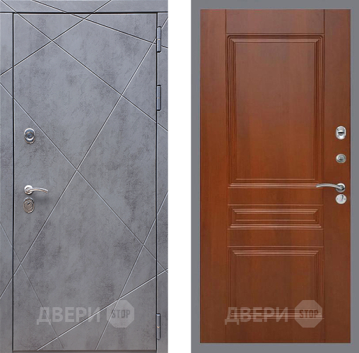 Входная металлическая Дверь Стоп Лучи ФЛ-243 Итальянский орех в Сергиев Посад