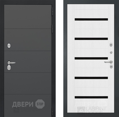Дверь Лабиринт (LABIRINT) Art 01 Белое дерево в Сергиев Посад