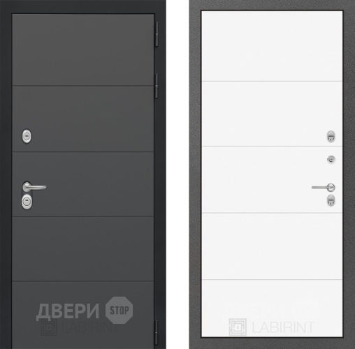 Дверь Лабиринт (LABIRINT) Art 13 Белый софт в Сергиев Посад