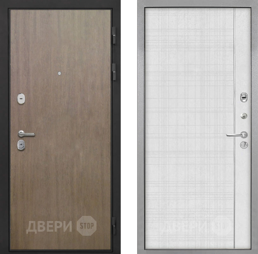 Входная металлическая Дверь Интекрон (INTECRON) Гектор Венге Коричневый В-07 с молдингом Лофт белый в Сергиев Посад